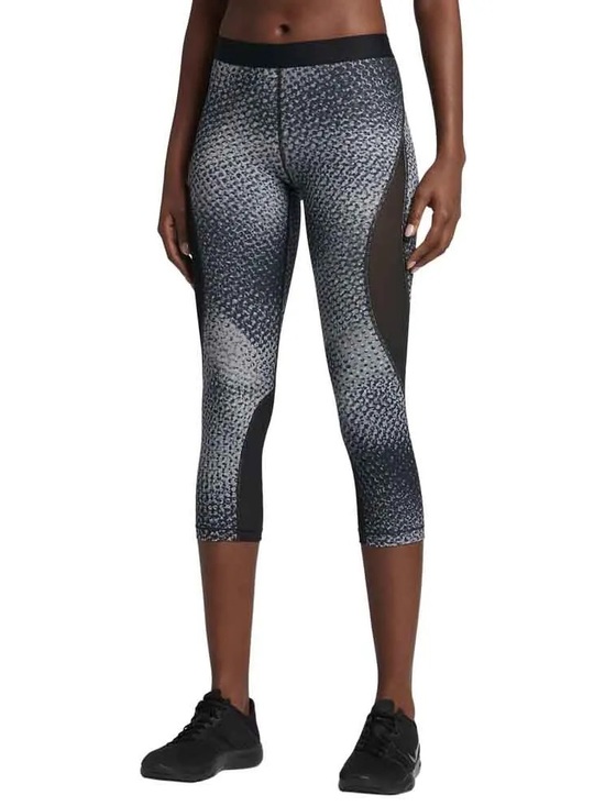 Nike Pants - Nike - Women's Pro Cool Hypercool Capri Woven - Size‎ Small - Black & Gray